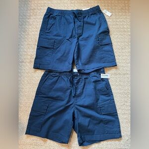 Lot Of 2 NWT Men's Old Navy 7" Cargo Jogger Shorts Navy Blue SMALL S